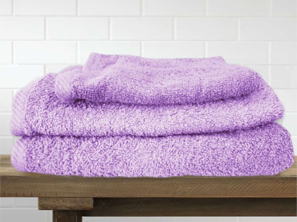 Σετ Πετσέτες Μπάνιου Βαμβακερές Λιλά Γαρύφαλλο | Γαρύφαλλο - Λευκά Είδη